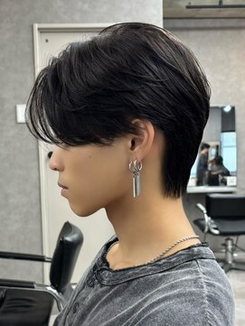 エルマーク 和歌山(L-MARK) マッシュヘア/黒髪/メンズカット/men's/フェザーパーマ