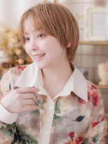 カバーヘア ブリス 上尾西口店(COVER HAIR bliss)&nbsp;ハイトーンカラー透けバングミニボブマッシュウルフ20代上尾a