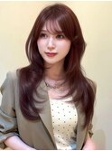 髪質改善*韓国ダークパープル顔まわりレイヤー*美髪【Zina奈良】