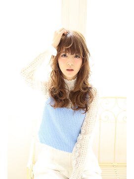 ヘアーメイク ブランニュー 東生駒店(hair make Brand new) 【ハイライトカラー】グレージュカラー＋かきあげロング