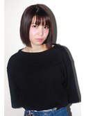 暗めモードピュアストレートボブ