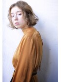 mowen×外ハネミディアム×ラフウェーブ×シルキーグレージュ