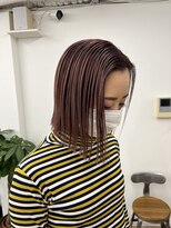 ピンク　グレー　ピンクベージュ　髪質改善　シャドールーツ