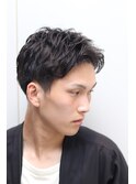 ツーブロック/ナチュラルパーマ/メンズパーマ/アップバング