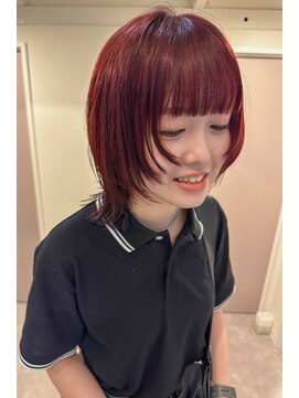 キオン(kyon) 【kyon】レッドカラー ボブウルフ