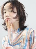 グレージュアッシュグレージュショートカットミニウルフ