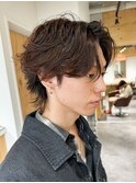 ニュアンス毛流れセンターパート外国人風