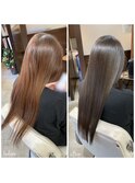 大人な落ち着き感があるグレージュカラー髪質改善【別府】