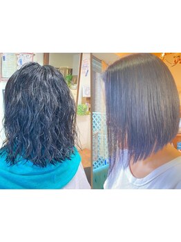 シルキーカットは日本発信の東洋人に合ったカット技術☆質感をきめ細かく調整しながらスタイルを仕上げる*