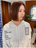 夏ボブ×ブラウンベージュ【ATENA中嶋】
