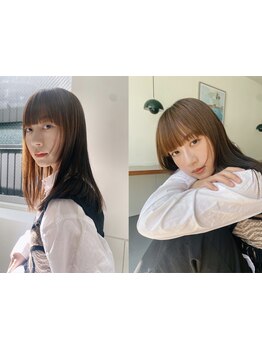 髪質や癖を見極めた縮毛矯正で、ナチュラルストレートを実現*[髪質改善/名駅/顔周り/酸性ストレート/ボブ]