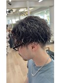 ツイストスパイラルパーマツーブロックメンズマッシュメンズヘア