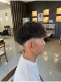 短髪フェード×ツイストスパイラル