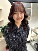 韓国ヘア　ピンクブラウンカラー　20代30代【天神大名】