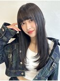 〈藤間〉顔まわりレイヤー/レイヤーカット/韓国ヘア/厚め前髪