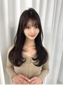 レイヤーカット/韓国ヘア/顔まわり/ブリーチなし/グレージュ