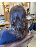 デジタルパーマ 透明感 波巻き