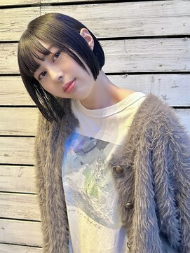 ミーム 原宿 表参道(meme) ”黒髪ぱつっとボブ