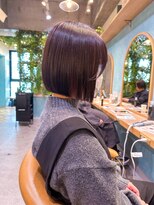 メルティカラー似合わせカットウェーブミディアム縮毛矯正ボブ