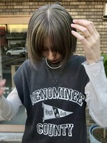 ミニ(mini)&nbsp;切りっぱなしbob×オリーブグレージュ