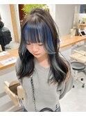 【hinari】フェイスフレーミング/シルバーに落ちるブルー