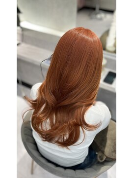 ジーナ 名駅(XENA.) 《Rena》オレンジブラウン/ブリーチカラー