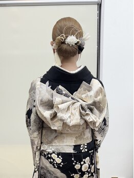 ビューティハウスピアの写真/《全国大会入賞経験のあるスタッフが担当◎》特別な一日を着物で着飾る＊苦しくなく崩れにくい仕上がりに＊