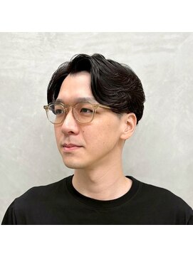 サームマン 人形町(SARM MAN) 好感度抜群！流れるようなウェーブショート◎ビジネスパーマ