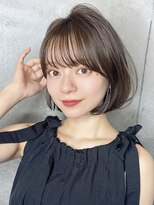 リークフー(Ree cu fuu)&nbsp;シースルーバングワンレンボブ秋カラー透明感カラー