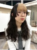似合わせロングパーマと前髪ブリーチ