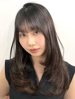 ヴェイン 渋谷(vain)&nbsp;ラベンダーブラウンロングレイヤー艶髪渋谷美容室