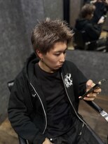 メロウメンズライン 神戸三宮(mellow men's line)&nbsp;スパイキーショート / ブリーチ / ベージュ / ハイトーン