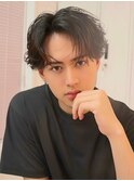 MEN’S HAIR/波巻きツイストスパイラル/リバースセンターパート