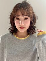 ヴェイン 渋谷(vain)&nbsp;ボブパーマ ニュアンスパーマ レイヤーボブ 20代 ベージュ