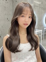 エヌアイ オモテサンドウ(ni omotesando)&nbsp;上品韓国ヘア◇くびれカットレイヤー顔周りカットココアベージュ