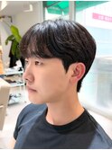 韓国ヘア シースルーマッシュ×ダウンパーマ