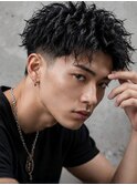 ツイストパーマ メンズパーマ ツーブロック メンズショート