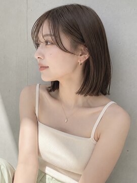ノア 三宮店(NOA) 【NOA】くびれショートボブ×シースルーバング×極細ハイライト