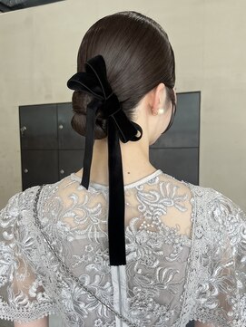 ヘアー アイス ルーチェ(HAIR ICI LUCE) ブリーチなしグレージュ秋カラー艶髪お呼ばれヘアアレンジ/今枝