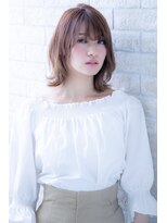 ヘアーアートシフォン 川口東口店(hair art chiffon)&nbsp;３Dカラー＆ジグザグバングのノットヘアでモードなミニマムボブ