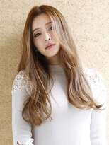 ノブヘアーデザイン 伊勢佐木町店(NOB hairdesign) 〈NOB伊勢佐木町店〉ゆるふわデザインカラーミルクティベージュ