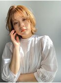 sungooseミニウルフテラコッタデジタルパーマくすみブルー