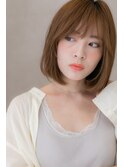 大人かっこいいカーキアッシュ前下がりボブY川口20代30代40代
