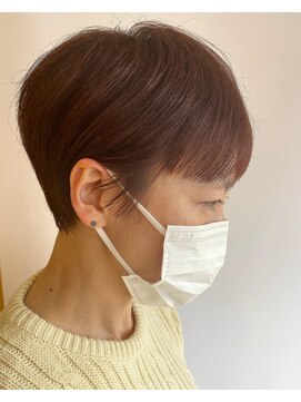 オール 西大寺店(oar) ワインレッド×ショートマッシュ