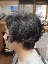 コダマ 新大塚店(KODAMA)&nbsp;サイドパートパーマスタイル（スキンフェード）新大塚<理容室>