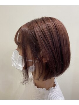 ムゲルカ エン(mugelca e'n) スイートピンクダブルカラーブリーチ＆可愛いボブ