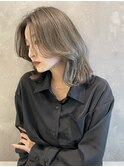 韓国風ヘア 外国人風ヘア くびれヘア　オリーブグレージュM1214