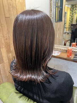 ムーン(moon) #チェリーブラウン #フェミニンロング #ダークアッシュ