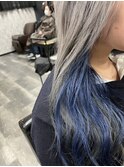 10代20代S字ウェーブインナーカラー