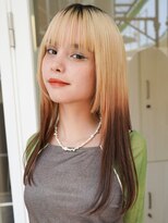 マセナ(Masena) 抜きっぱなし×オレンジ×ブラウンの個性派ミディ